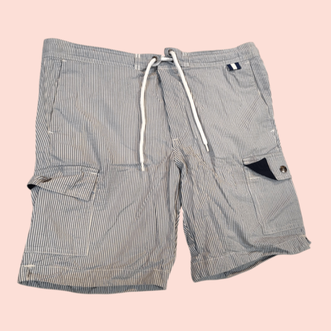 H&M Shorts S Blau und Weiß gestreift