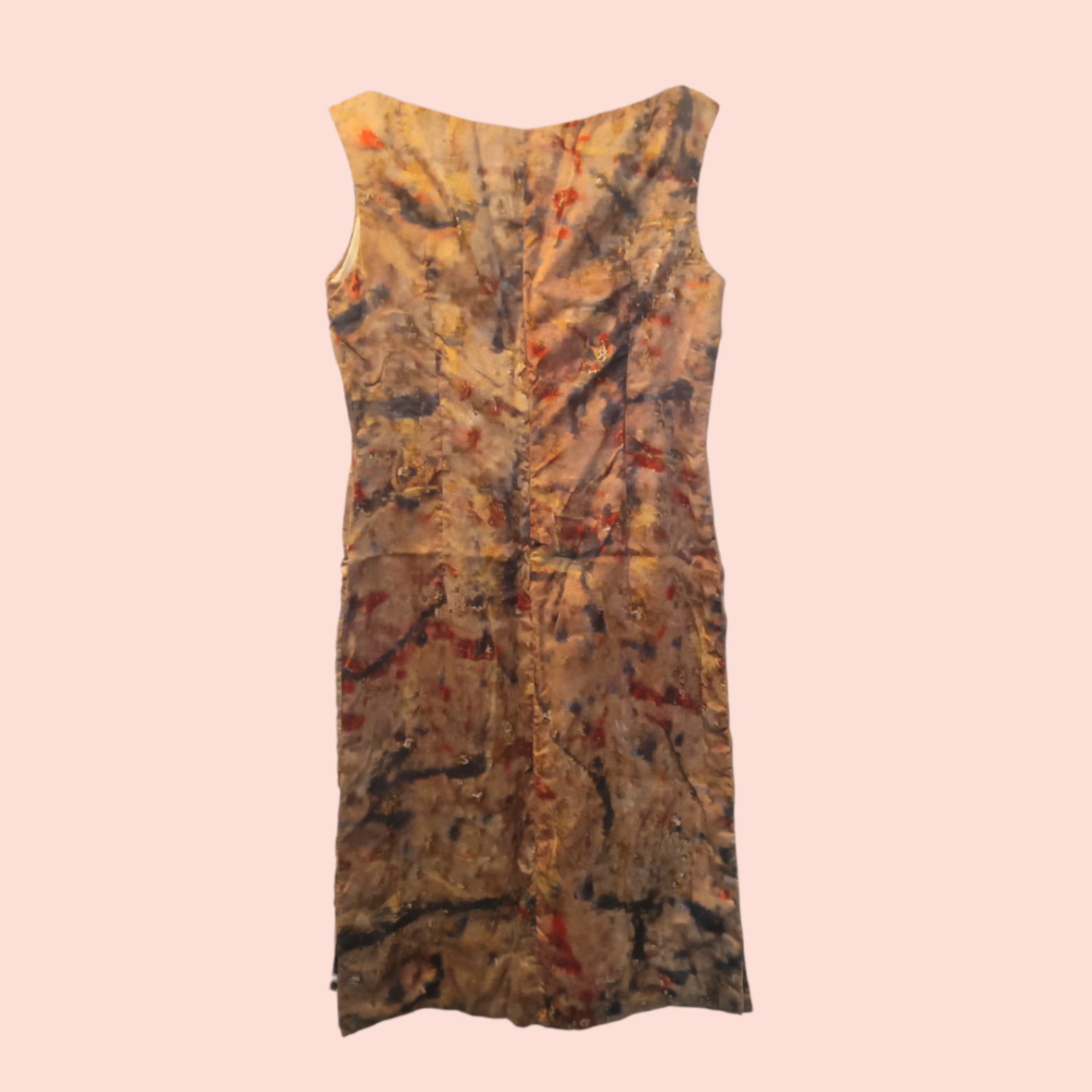 Seidenkleid S/M Brauntöne
