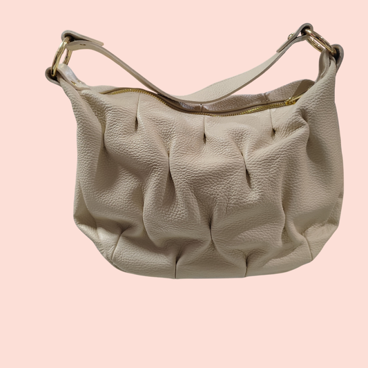 Handtasche Leder Beige