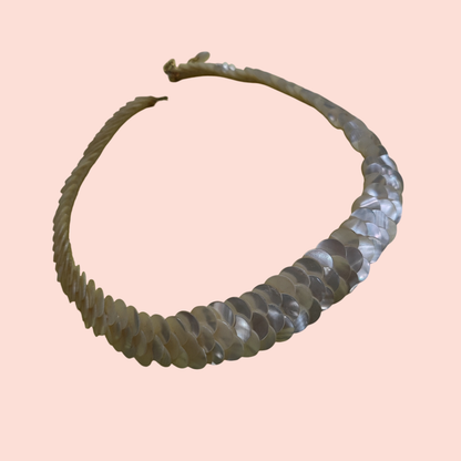 Halskette Perlmutt Plättchen