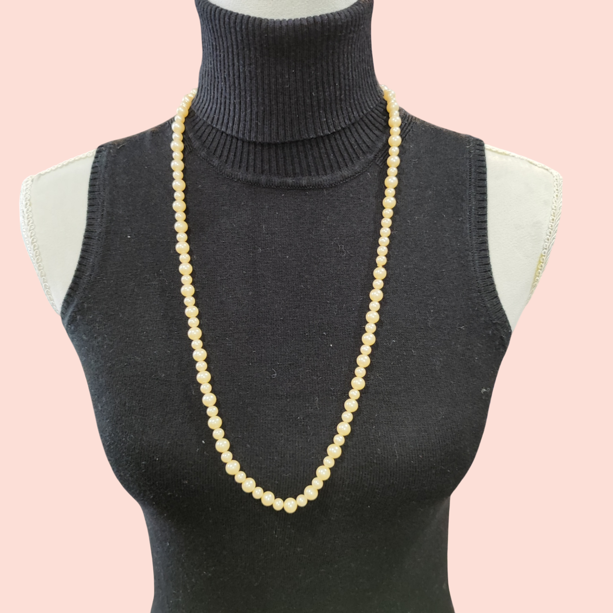 Kette Creme Perlen
