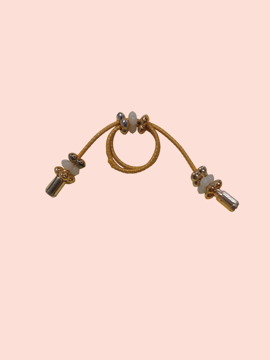 Vintage Accessoires Beige und Silber
