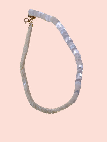 Halskette Perlmutt Plättchen