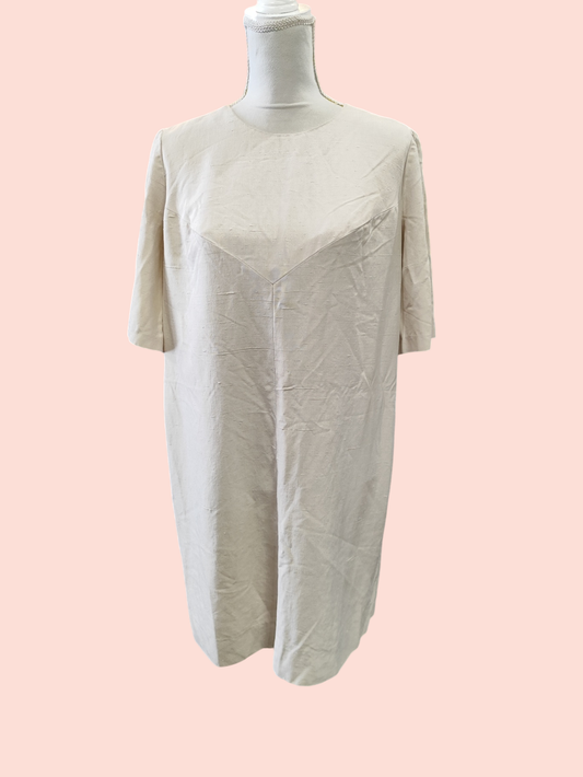Vintage Seidenkleid S/M Creme