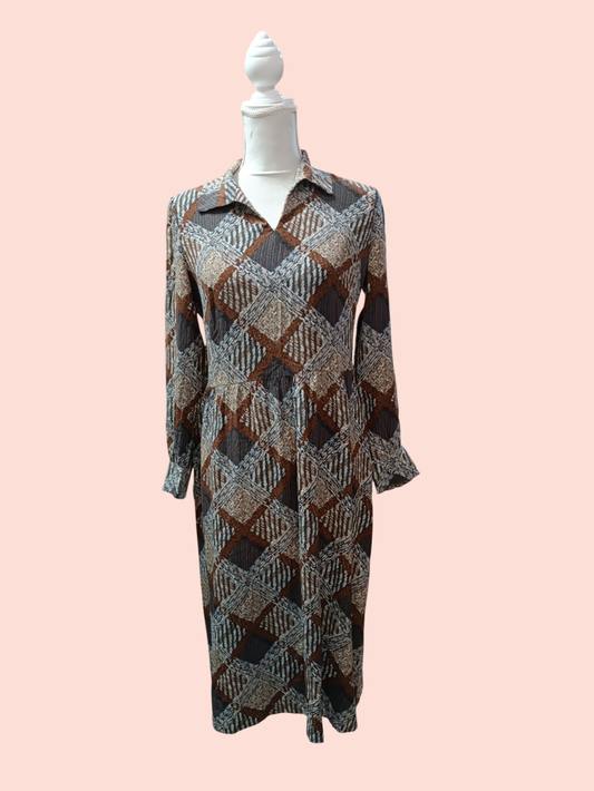 Vintage Seidenkleid M Mehrfarbig 