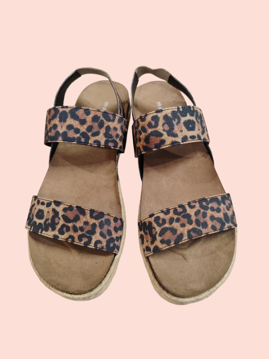 madden girl Sandalen 40 Beige mit Leoprint