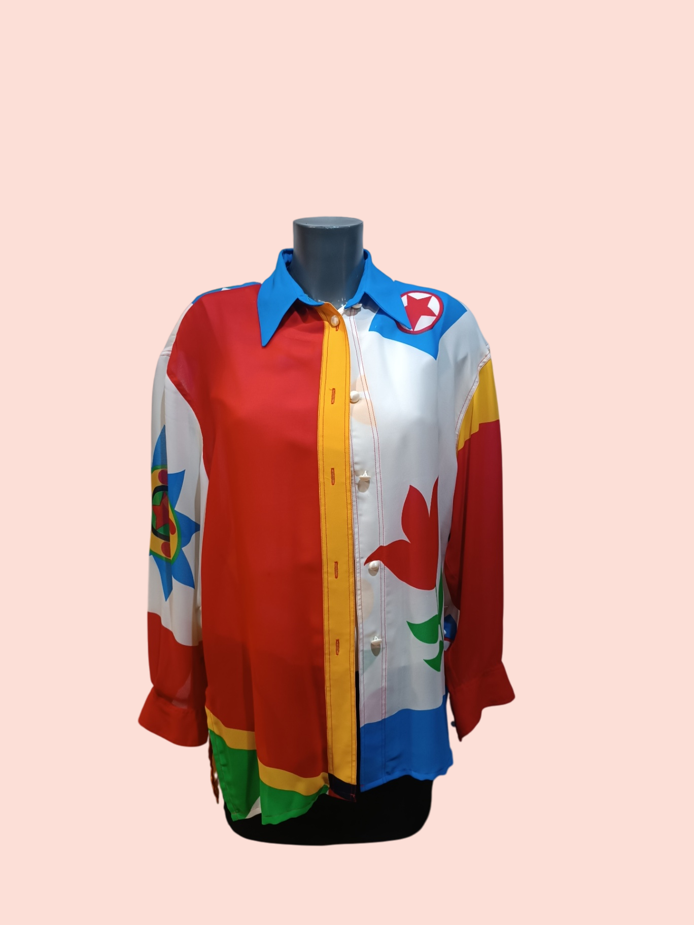 Vintage Bluse M bunt