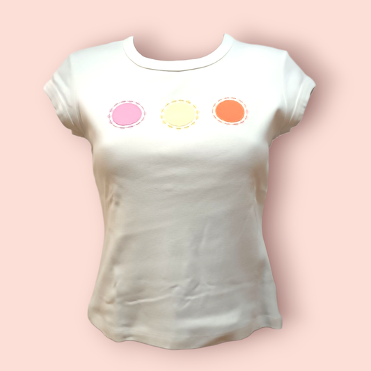T-Shirt S Einfarbig mit Details