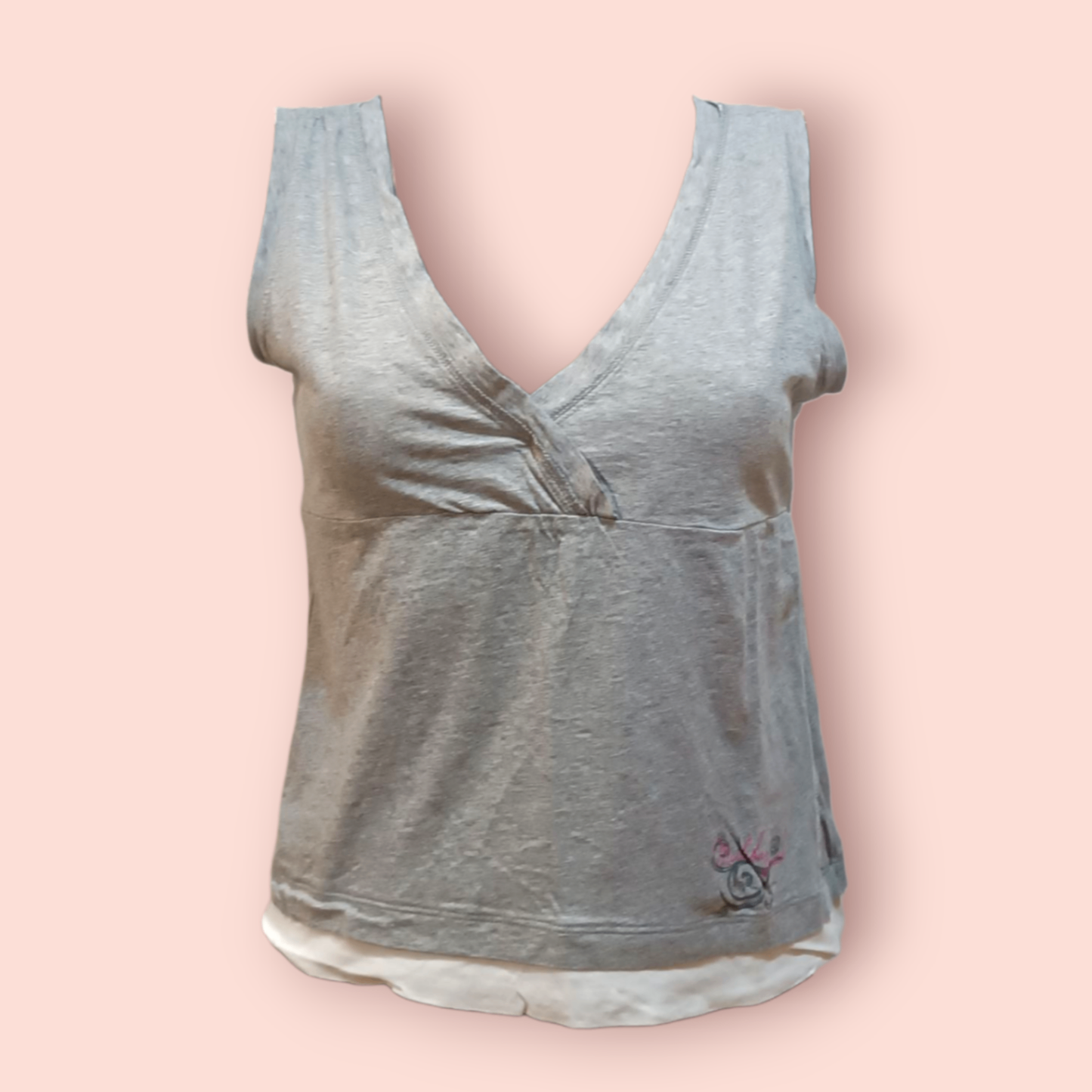 T-Shirt S Einfarbig mit Details