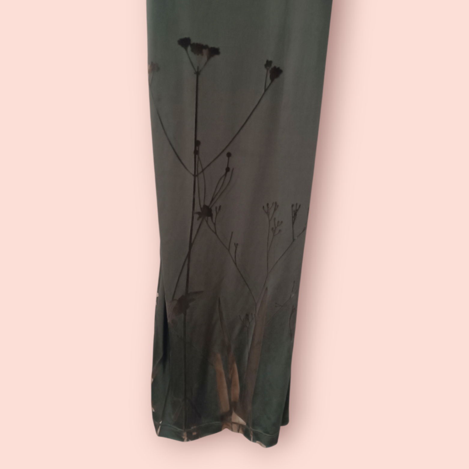 Marc Cain Kleid S/M dunkelgrün mit Blumen