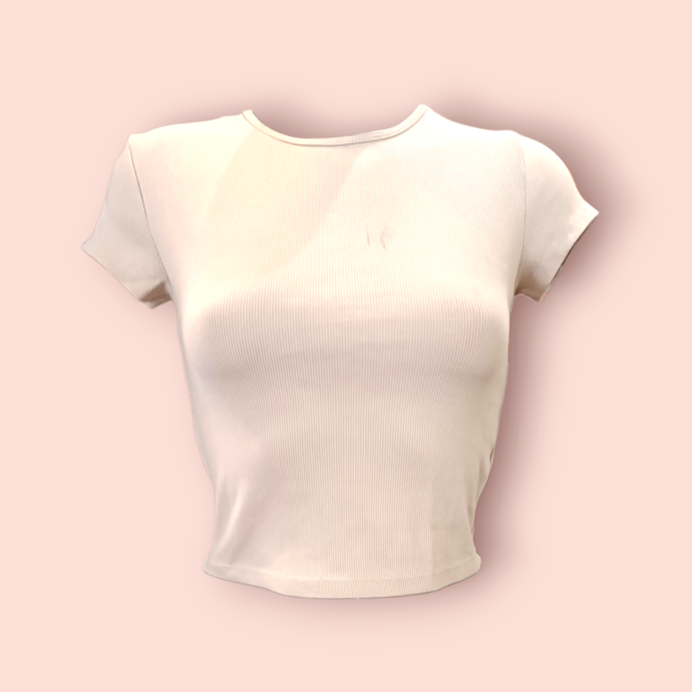 Bershka T-Shirt M Cropped Beige