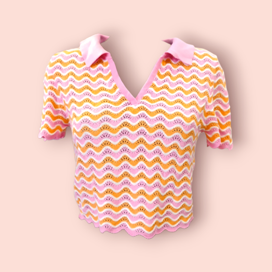 FB Sisters T-Shirt L Pink, Orange, Weiß