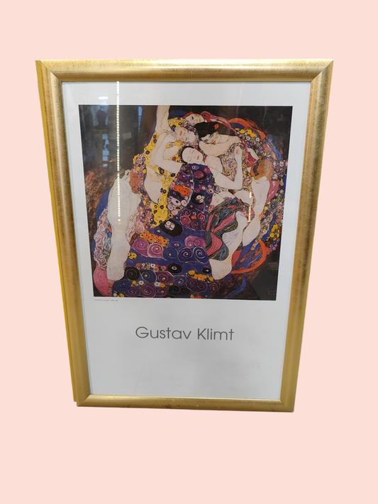 Klimt Bilderrahmen mit Kunstwerk Gold