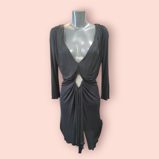 Jersey Costume National Kleid S Schwarz
