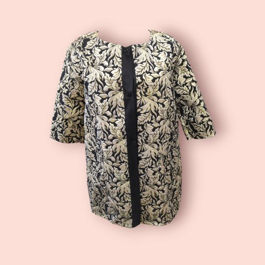 Chic & Pop Jacke L/XL Beige, Schwarz, Gold