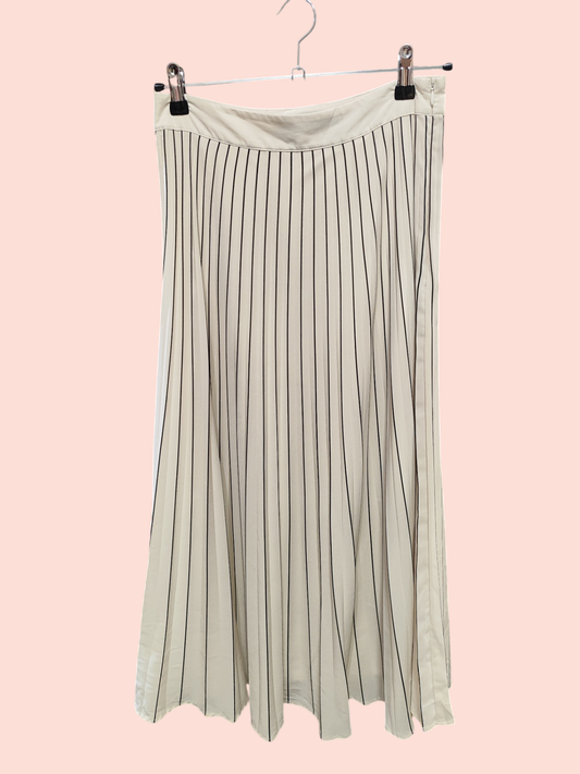 Hallhuber Rock S Beige mit schwarzen Streifen