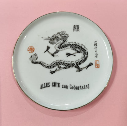 Dekoratives Geschirr / Platten Weiß mit buntem Motiv