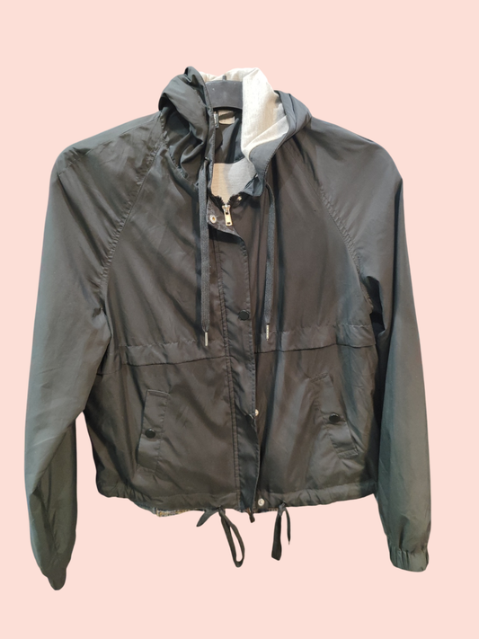 Divided H&M Jacke S Schwarz mit grauem Innenfutter