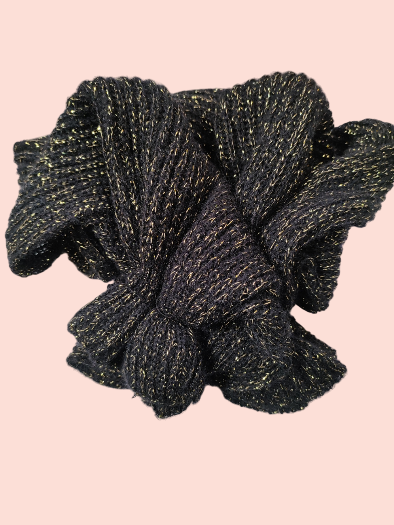 Schal Schwarz mit Gold