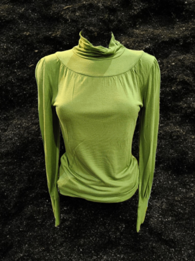 Mango Basics Rollkragenpullover S Grün