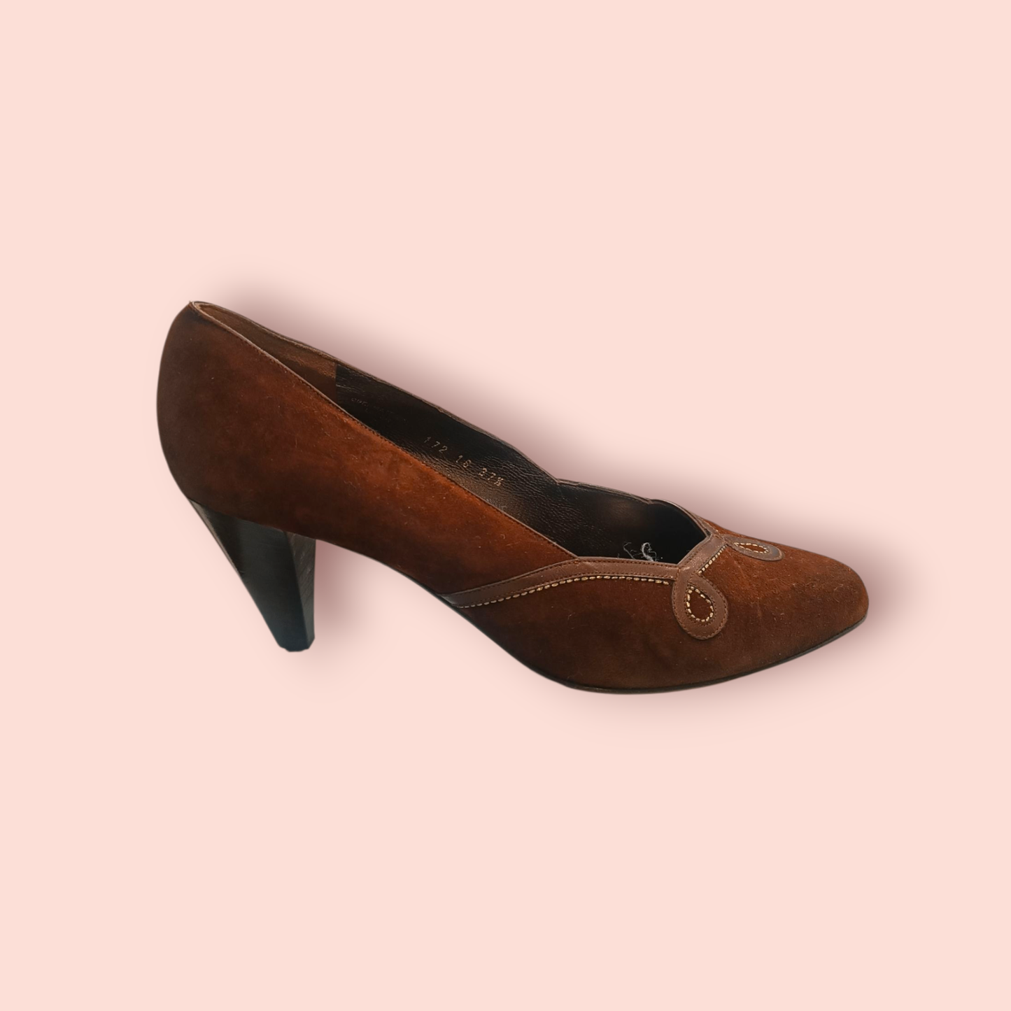 Femas Pumps 37,5 Braun mit Musterung