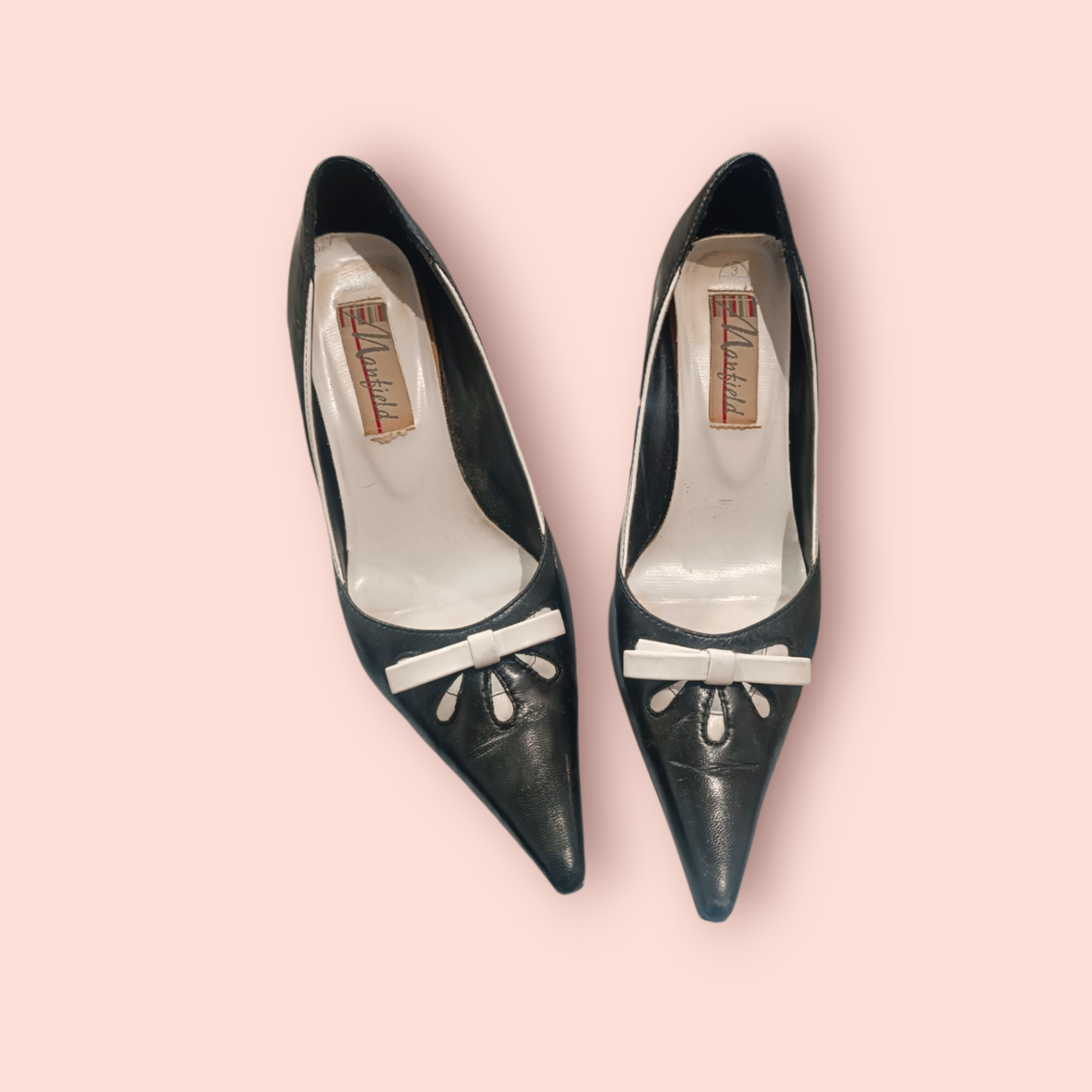 Manfield Pumps Schwarz und Weiß