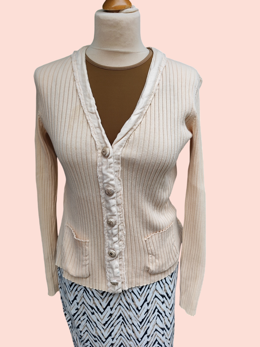 Nice Connection Cardigan S Beige