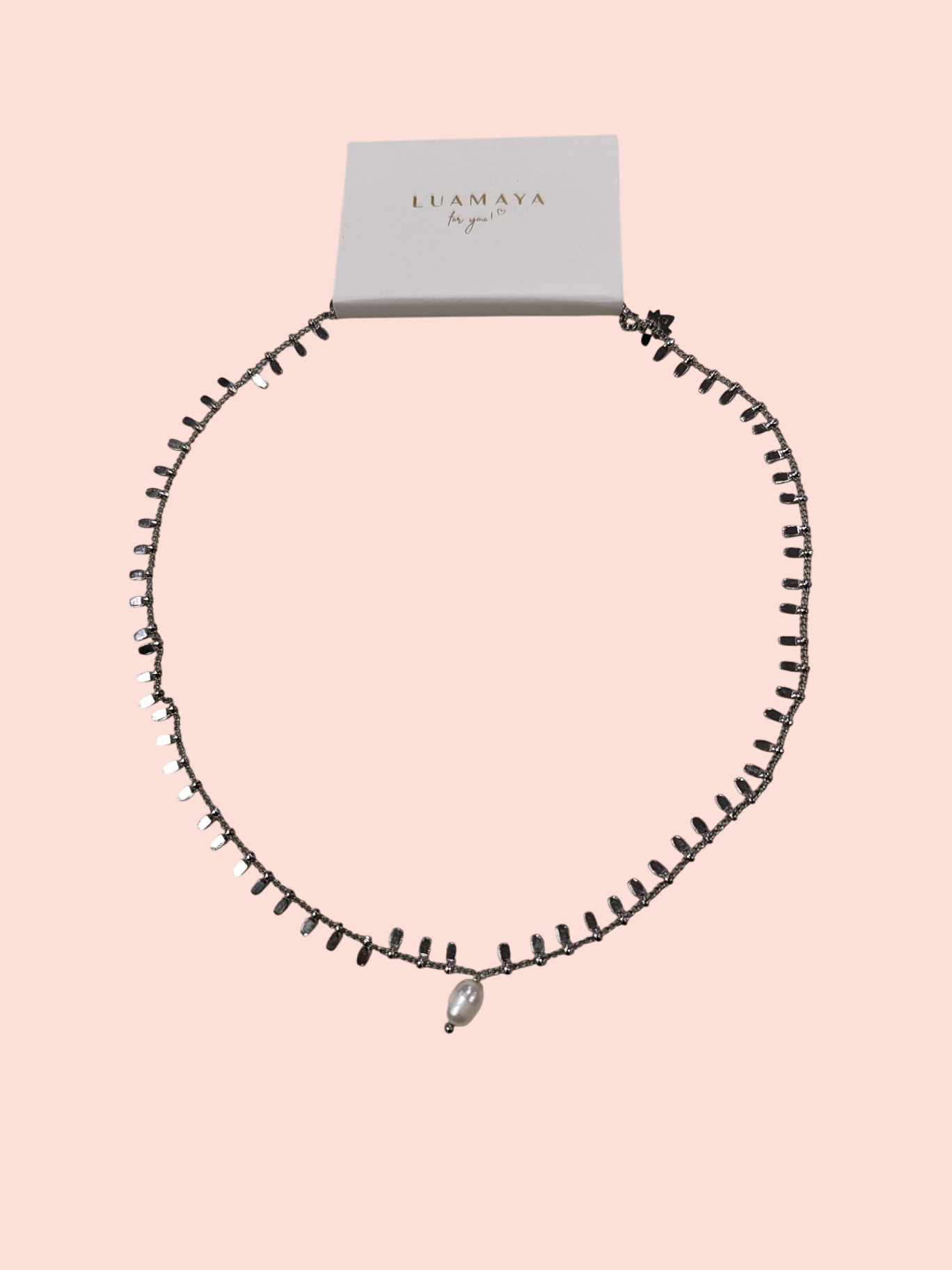 LUAMAYA Halskette Silber mit Perlenanhänger
