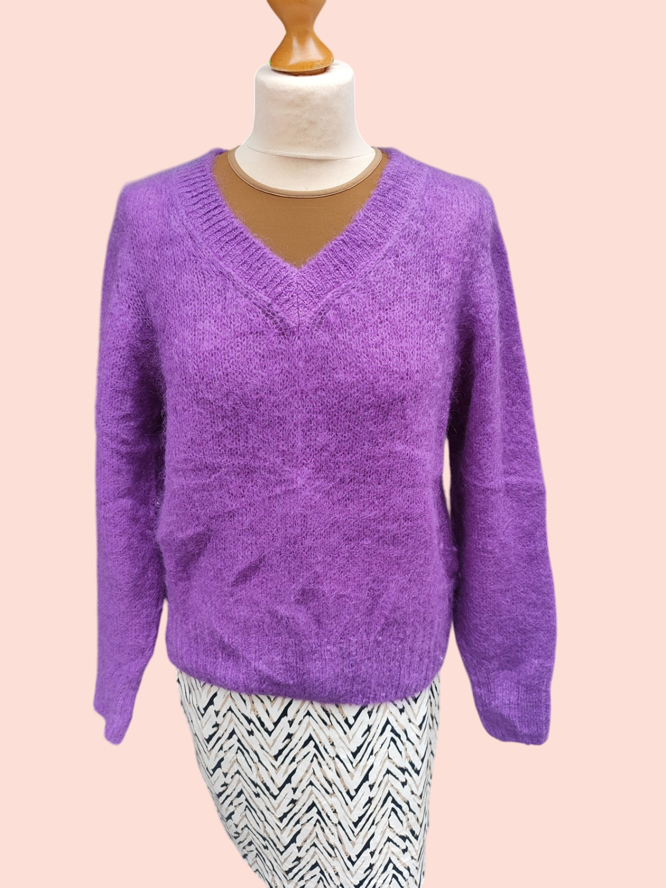 La Maille Parisienne Pullover M Violett