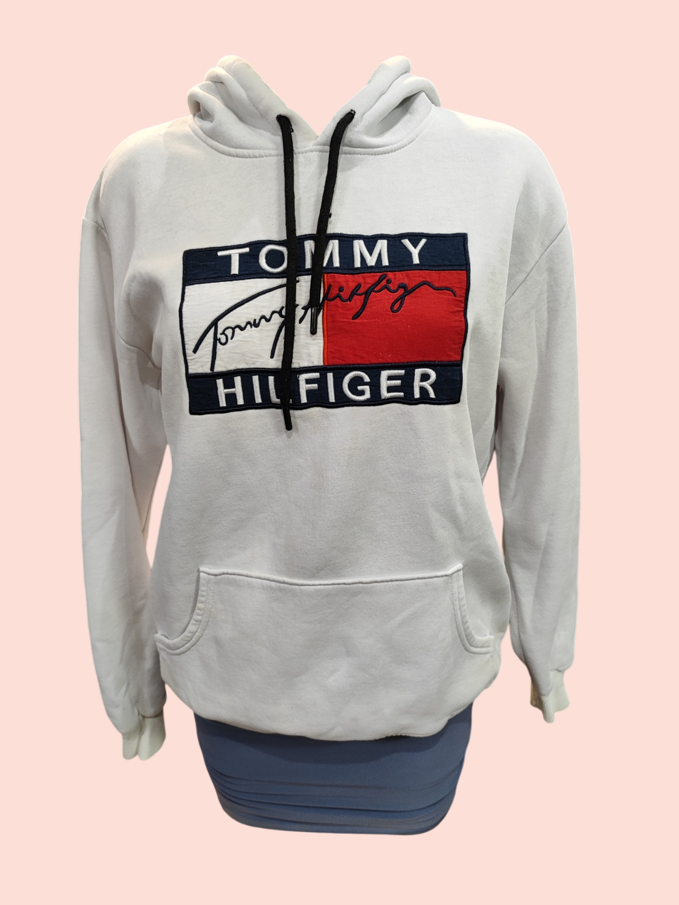 Tommy Hilfiger Hoodie XL Weiß mit Tommy Hilfiger Aufdruck
