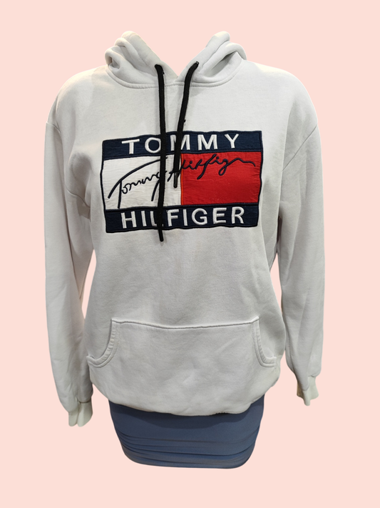 Tommy Hilfiger Hoodie XL Weiß mit Tommy Hilfiger Aufdruck