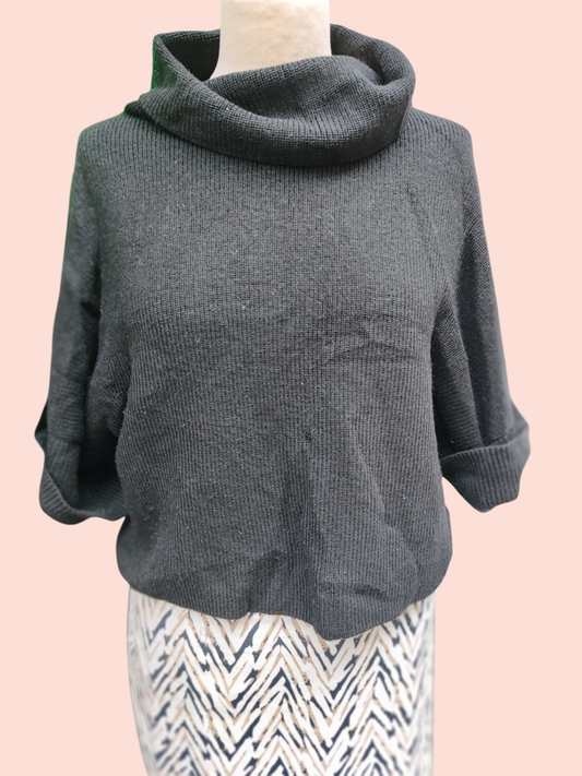 COS Pullover S Kurzarm Schwarz