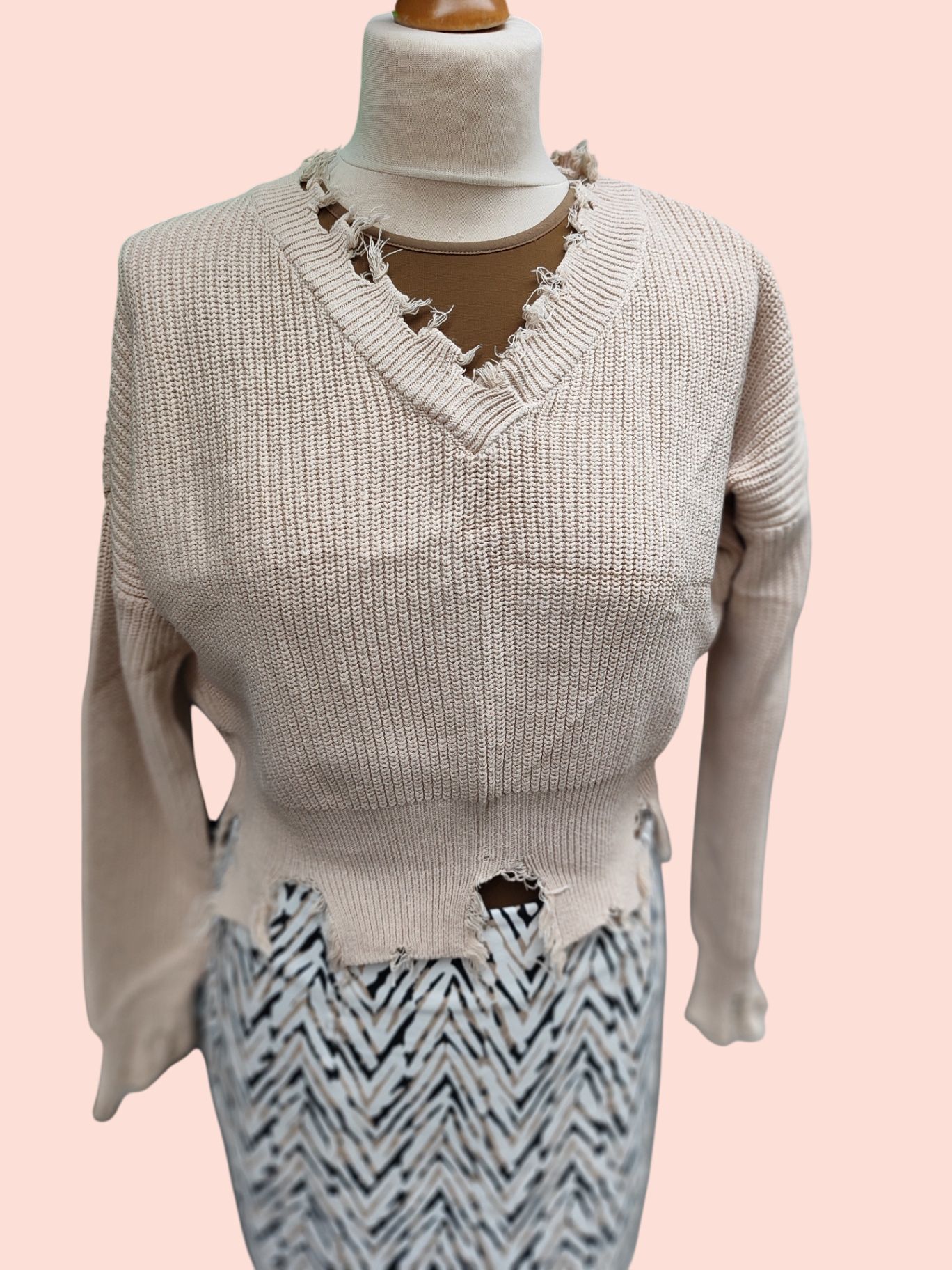 Kontatto Pullover S Pfirsich