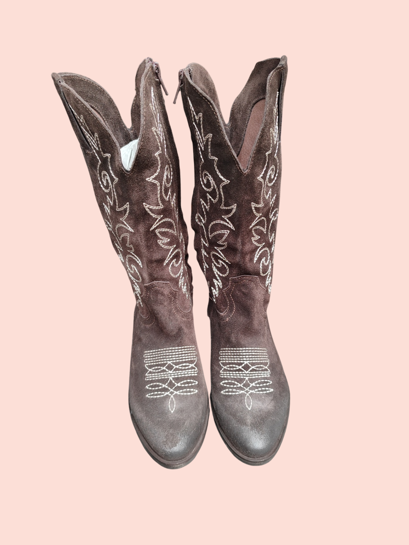 Ovye by Christina Lucchi Cowboystiefel 37 Dunkelbraun mit weißen Details