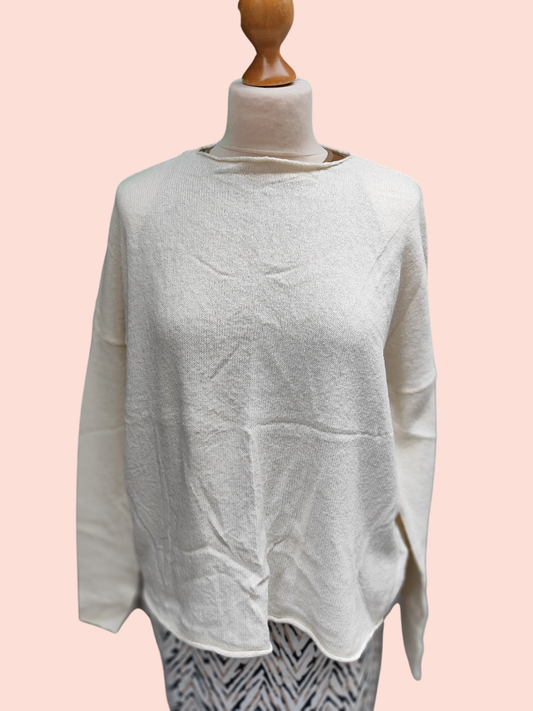 Zara Langarmshirt M Pastellgelb