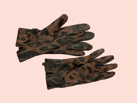 Handschuhe S Braun mit schwarz