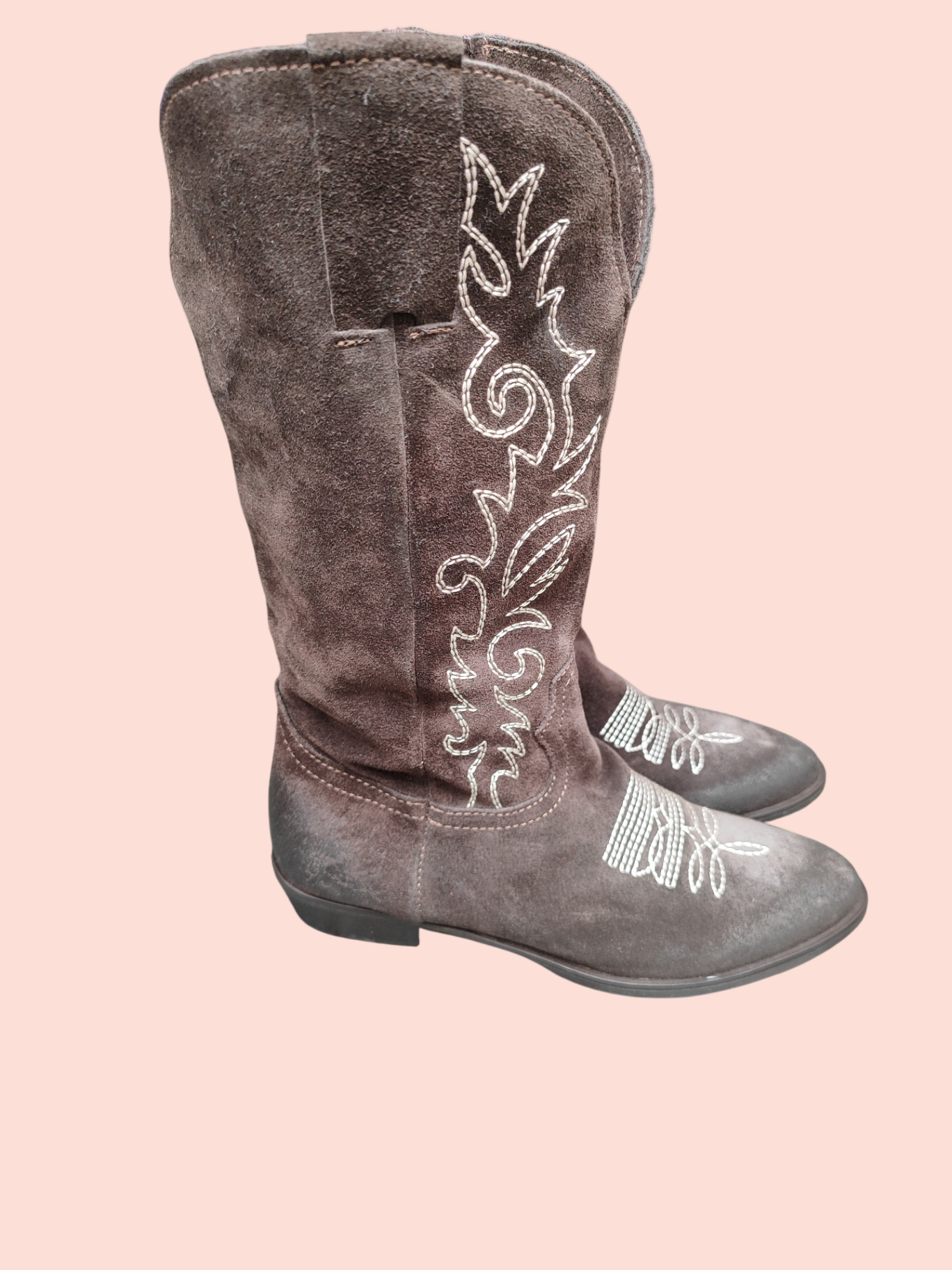 Ovye by Christina Lucchi Cowboystiefel 37 Dunkelbraun mit weißen Details