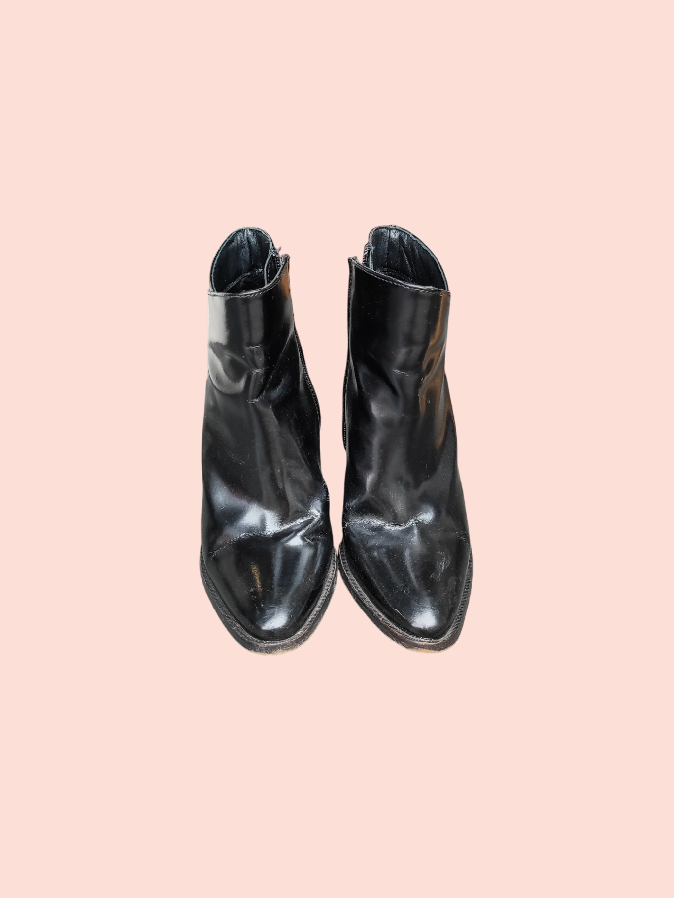 SMH Stiefeletten 39 Schwarz glänzend