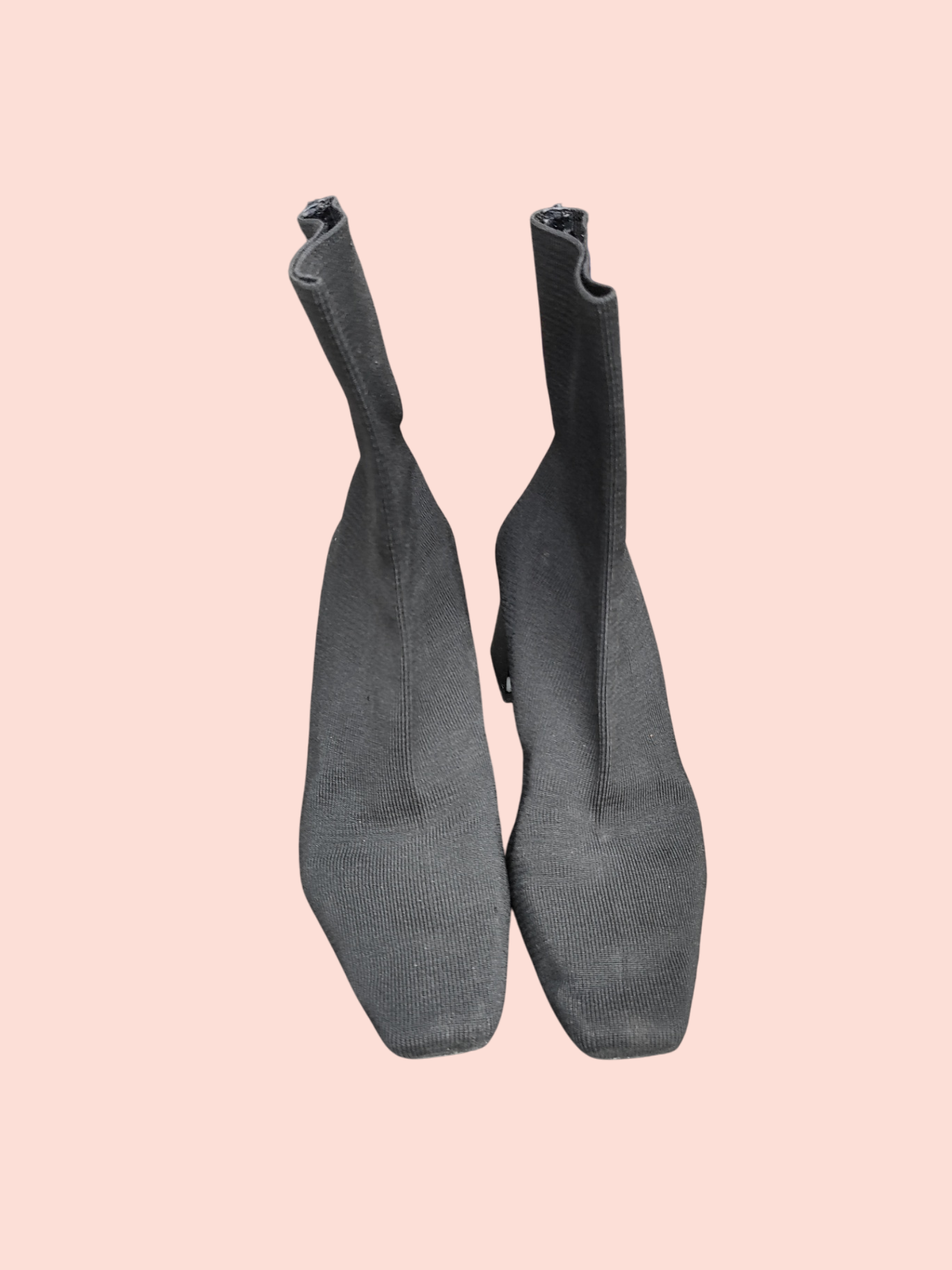 Zara Stiefel 38 mit Absatz / Schwarzer Stoff