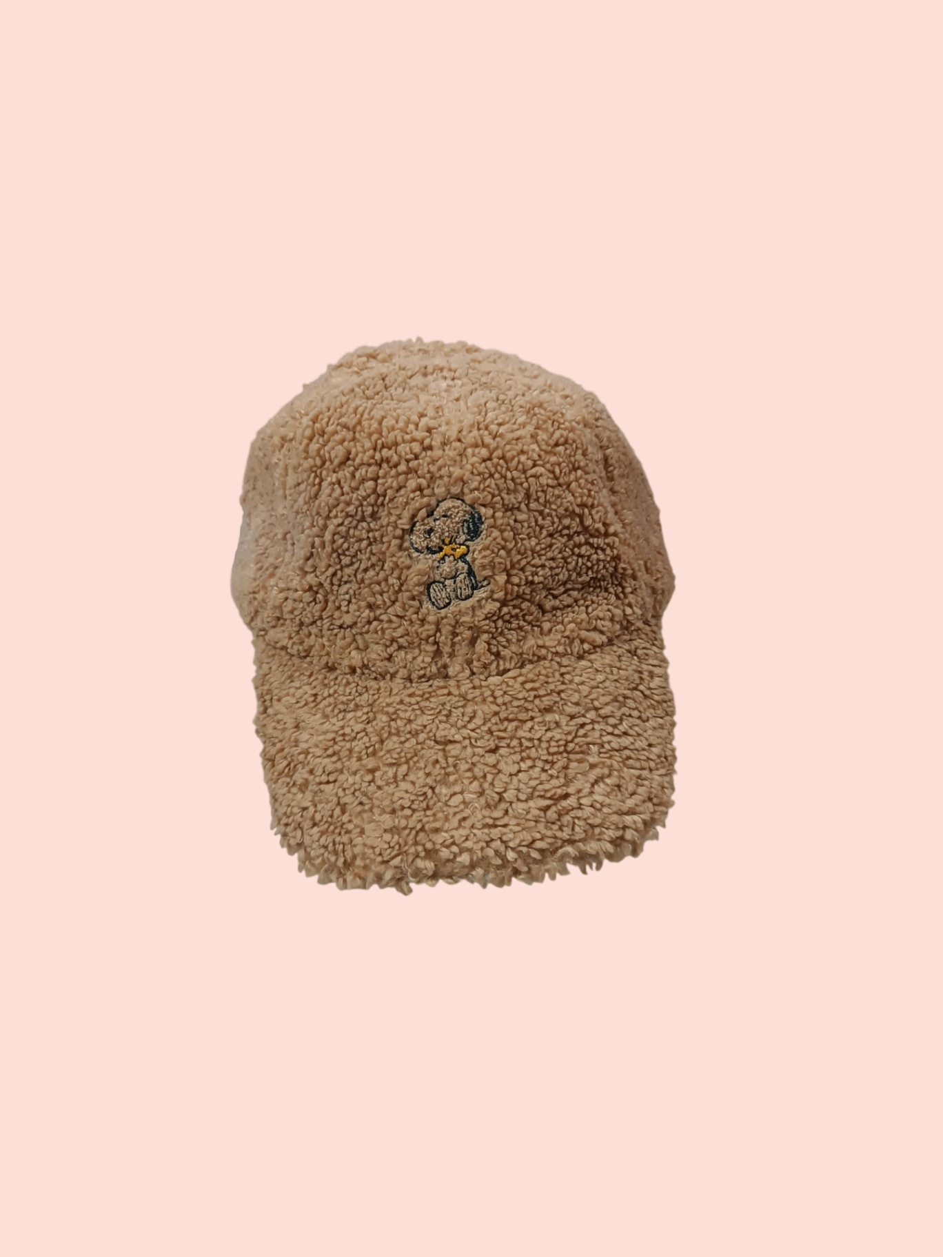 Peanuts Kappe Braun & flauschig mit Snoopy-Bild