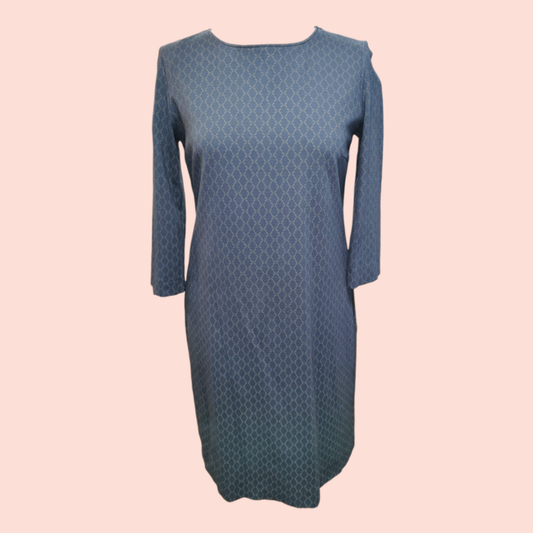 Cinque Kleid S Blau mit Muster
