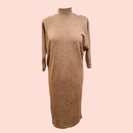 Katrin Mayer Jersey Kleid M Braun