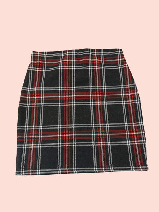 C Rock M Schwarz, Rot, Weiß kariert