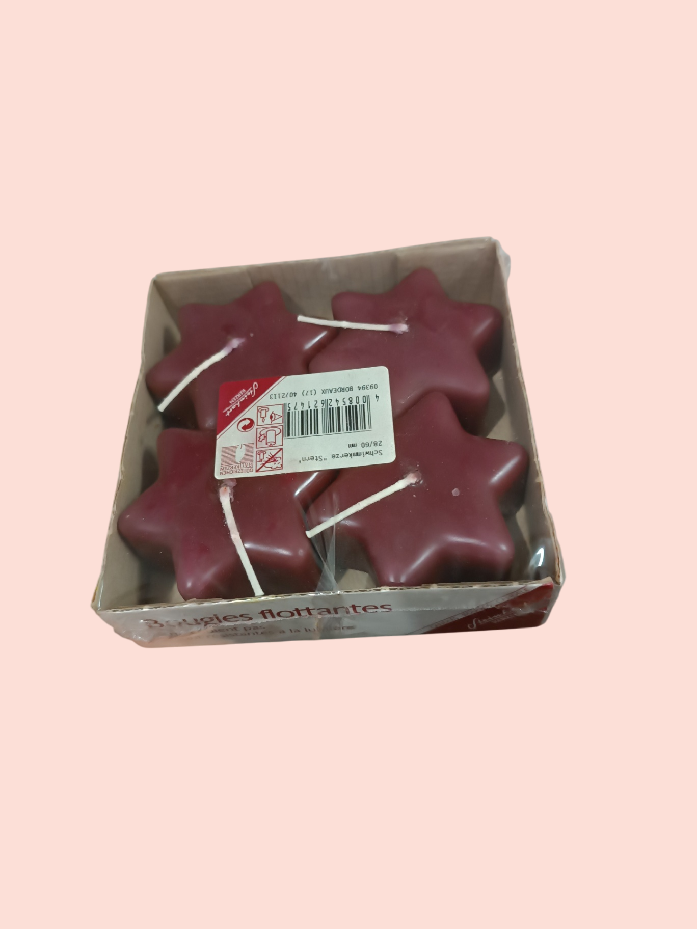 Teelichter Rot (weihnachtlich)