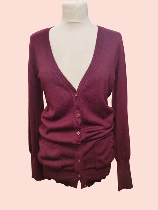 Clockhouse Cardigan XXL Burgunderrot