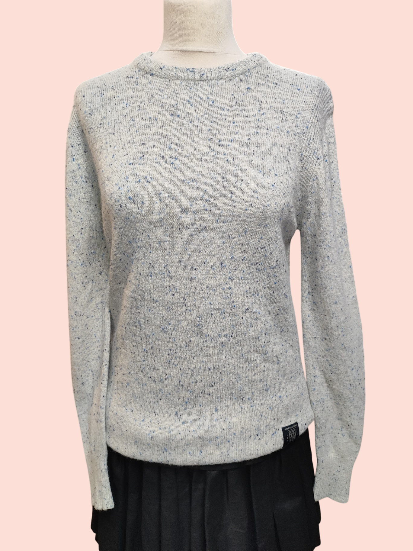 Scotch&Soda Pullover M Hellgrau mit blau meliert