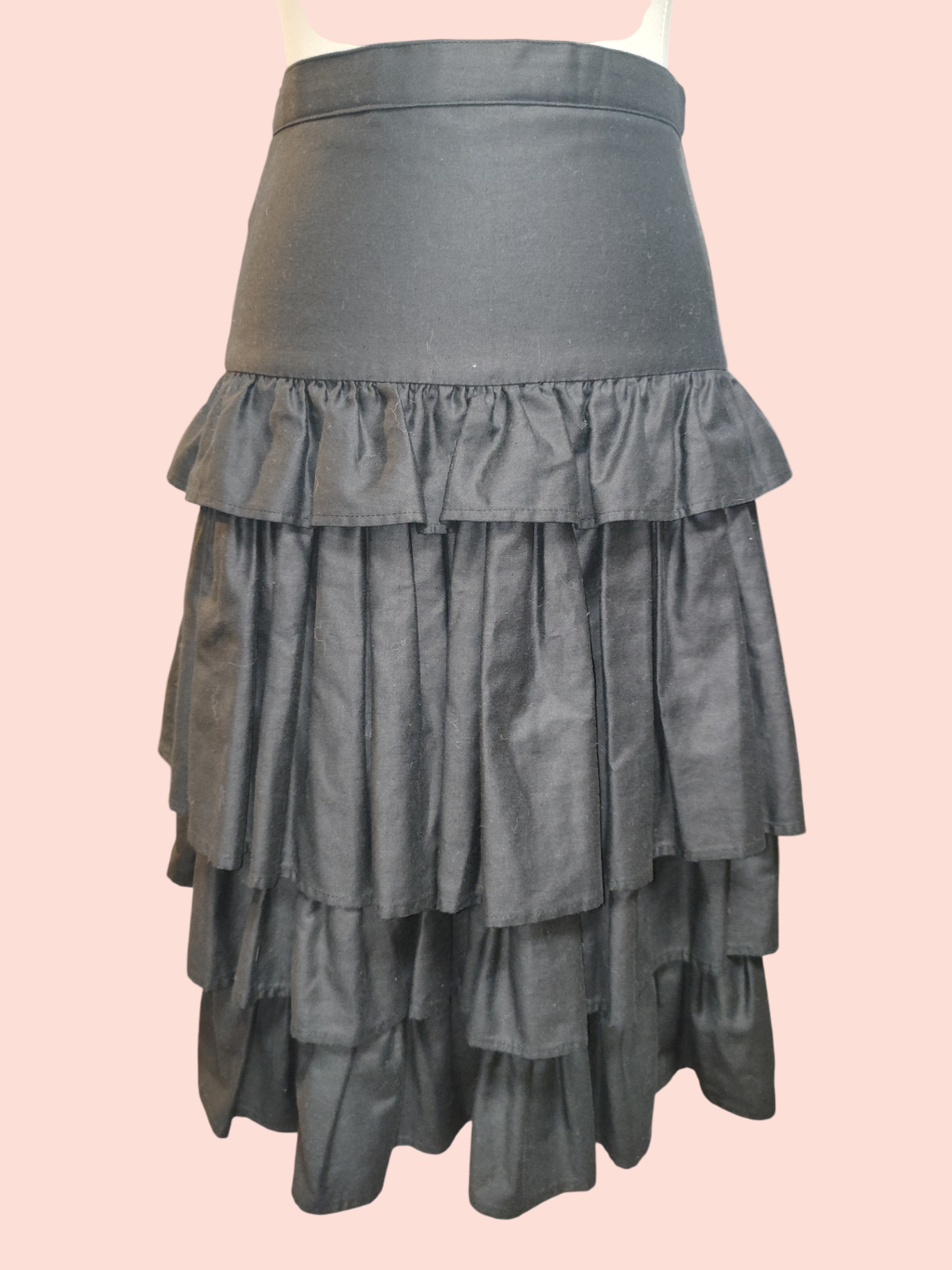 Rock mit Volants S Schwarz