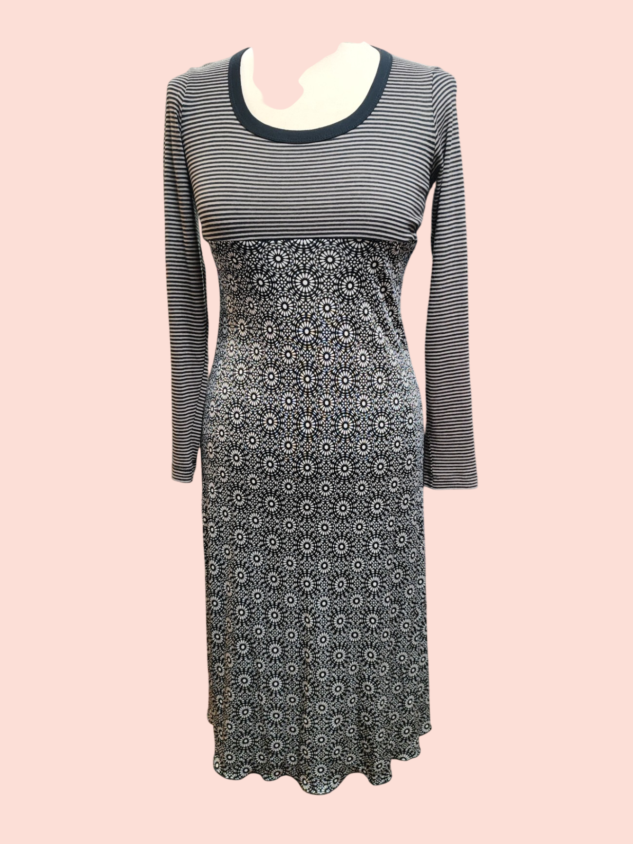 cop.copine Kleid 2in1 S Schwarz und Weiß