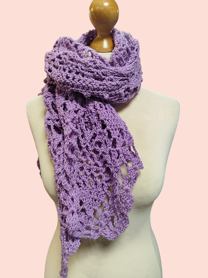 Häkelstola Violett