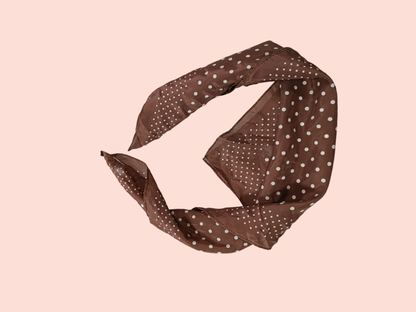 Schal Klein Einfärbig mit weißen Punkten